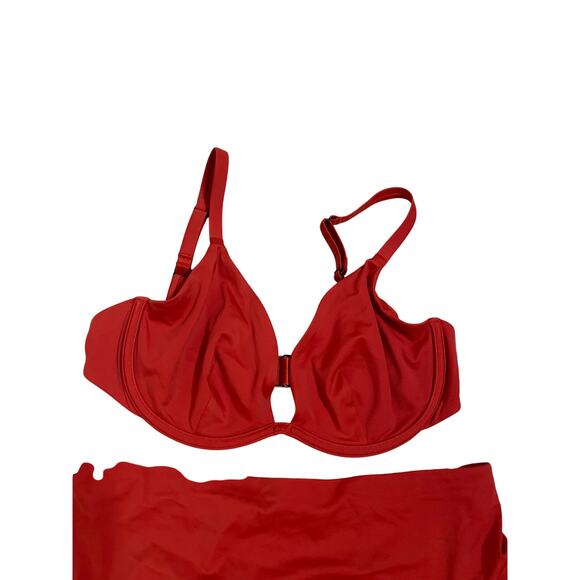 Cuup Bikini Set in Lava The Plunge Womans 11/34E-36D and 5/XL NWOT - Picture 7 of 15